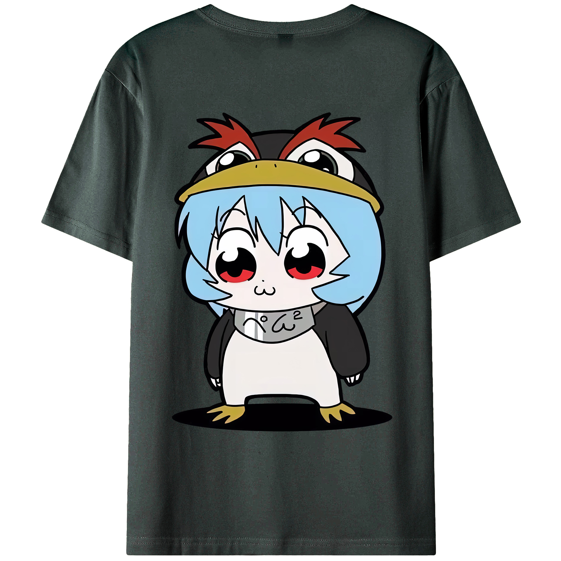 （画像用） EVA 新世紀エヴァンゲリオン 綿100％ メンズ半袖Tシャツ（バックプリント） 通気性